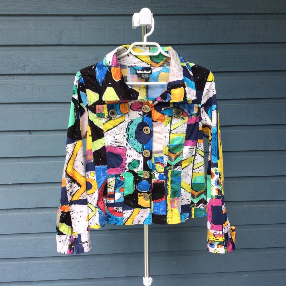 Berek Vintage 80’s Abstract Button Small Jacket